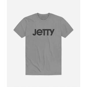 NEW JETTY men's logo short sleeve tee in grey